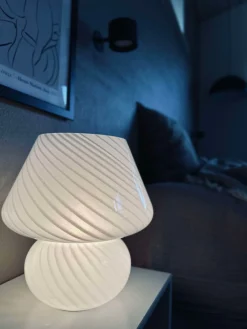 Mushroom Large - Hvid mundblæst glas