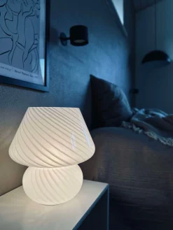 Mushroom Large - Hvid mundblæst glas