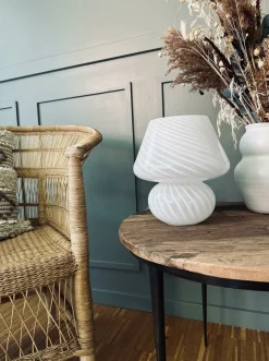 Mushroom Large - Hvid mundblæst glas