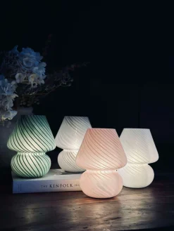 Mushroom Medium - Grøn mundblæst glas