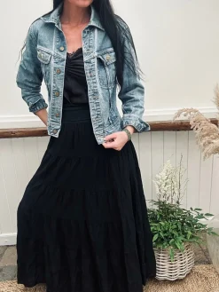 Nederdel Boheme cotton – S/M Black