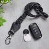 Nøglesnor - MIKO Sort læder flet