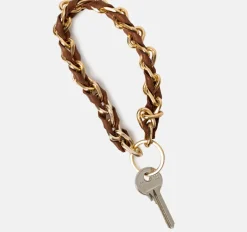 Nøglesnor – Walnut / Gold