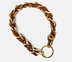 Nøglesnor – Walnut / Gold