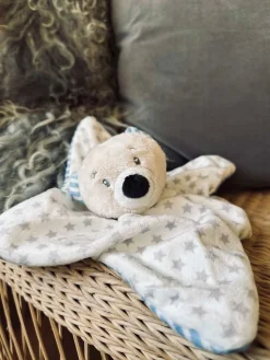 Nusseklud til baby - Lyseblå