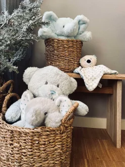 Nusseklud til baby - Lyseblå