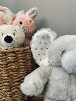 Nusseklud til baby - Lyseblå