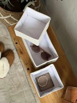 Opbevaring BELLA sæt med 3 kasser