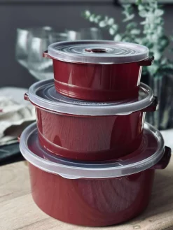 Opbevaringsbøtter - Sæt med 2 stk. Bordeaux