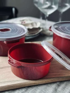 Opbevaringsbøtter - Sæt med 2 stk. Bordeaux