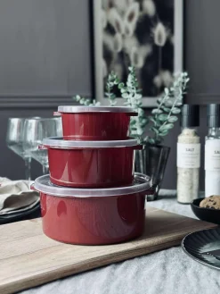 Opbevaringsbøtter - Sæt med 2 stk. Bordeaux