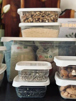 Opbevaringsbøtter m. låg - 11 stk.