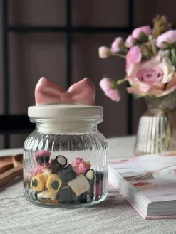 Opbevaringsglas med sløjfe