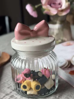 Opbevaringsglas med sløjfe