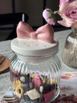 Opbevaringsglas med sløjfe