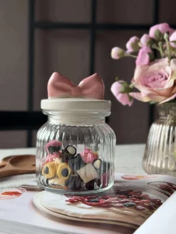 Opbevaringsglas med sløjfe