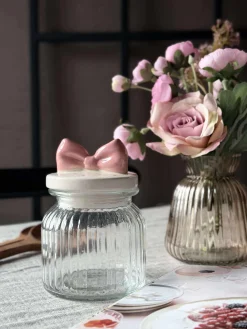 Opbevaringsglas med sløjfe