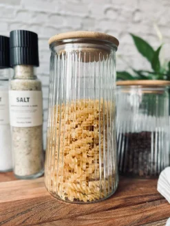 Opbevaringsglas med trælåg 1400 ml