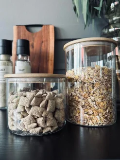 Opbevaringsglas med trælåg 950ml