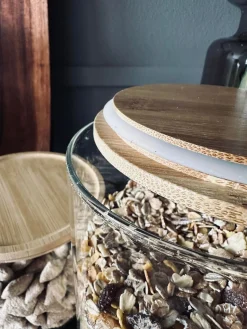 Opbevaringsglas med trælåg 950ml