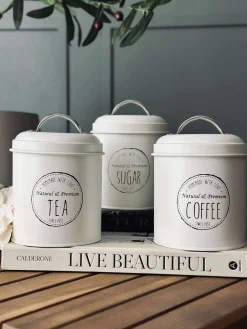 Opbevaringskrukker 3 stk - Creme