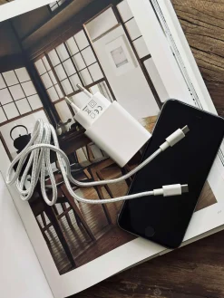 Oplader USB C + 1 M Nylon cable: USB C to USB C