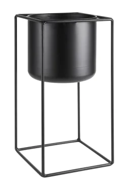 Opsats med potte - Cube black