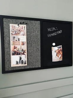 Opslagstavle - Kombi med hessian og kridt