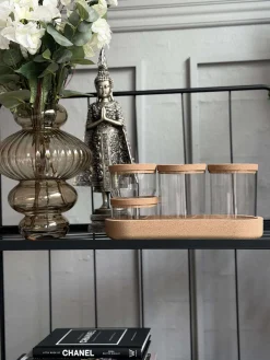 Organiser med låg i kork - 5 dele