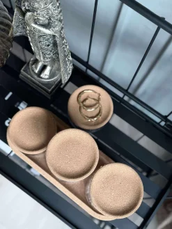 Organiser med låg i kork - 5 dele