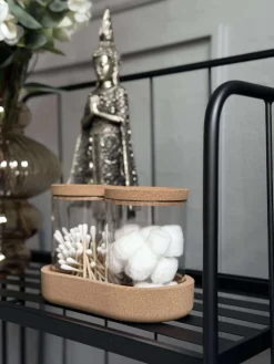 Organiser med låg i kork - 3 dele