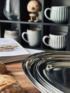 Ovalt fad Rustfrit Stål - Sæt med 3 stk.