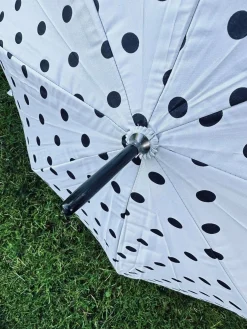Paraply - Hvid med dots
