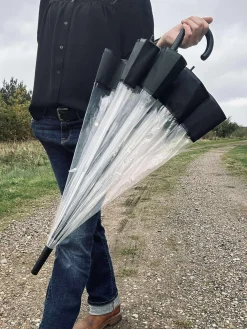 Paraply Transparent - Black