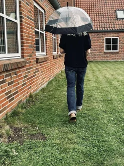 Paraply Transparent - Black