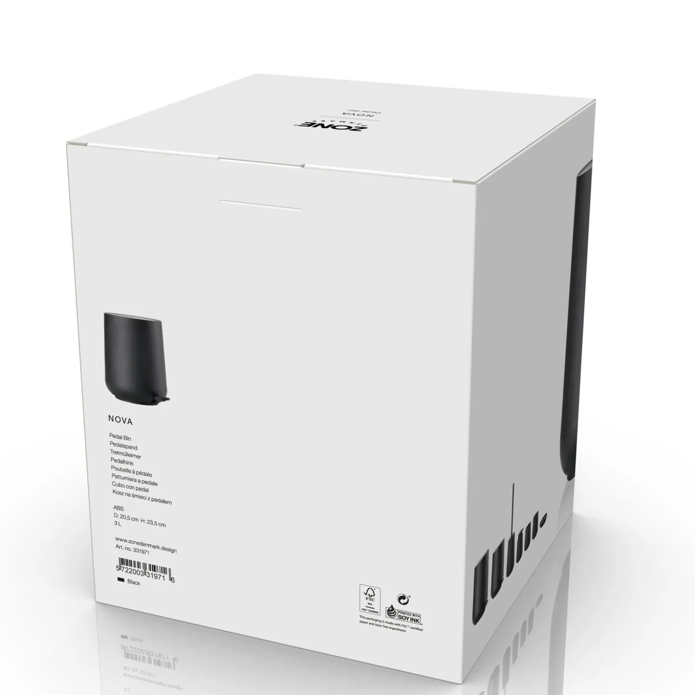 Pedalspand - Sort 3 Liter