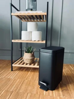 Pedalspand i sort metal - 5 liter