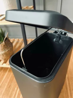 Pedalspand i sort metal - 5 liter