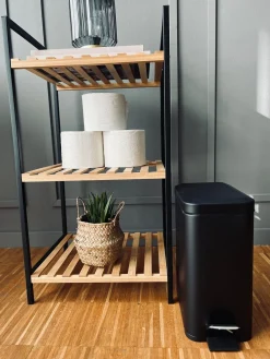 Pedalspand i sort metal - 5 liter