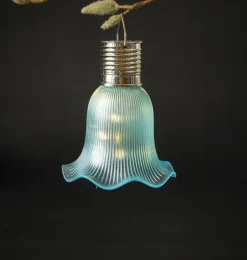 Pendel flower m. Solceller - Aqua