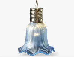 Pendel flower m. Solceller - Mørk Blå