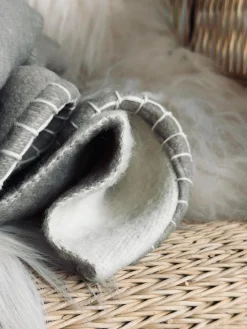 Plaid 100 % uld - Beige / natur