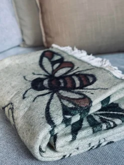 Plaid - Mushroom grøn / natur