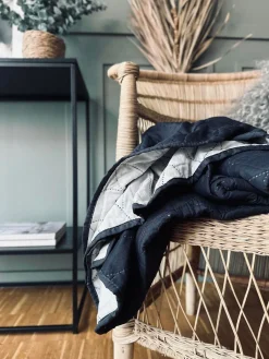 Plaid / sengetæppe – Quilt Navy 200x220cm