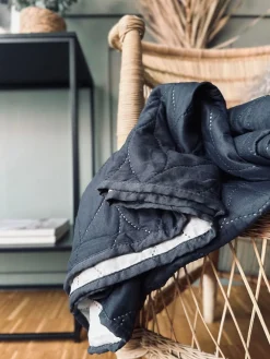 Plaid / sengetæppe – Quilt Navy 200x220cm