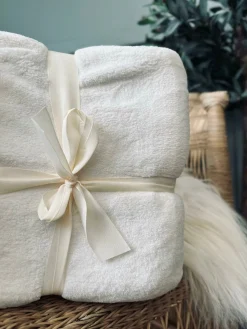 Plaid i fleece kingsize – White 180×230