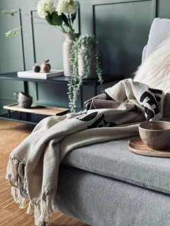 Plaid recycling bomuld - Coffee