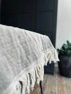 Plaid vævet med kork – Nature mix