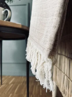 Plaid vævet med kork – Nature mix