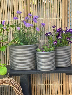 Plantekurv Grå - Sæt af 3 stk.